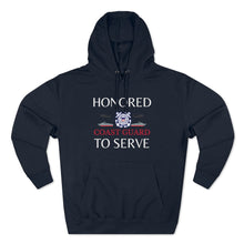 Load image into Gallery viewer, Honored to Serve - Coast Guard - Unisex Premium Pullover Hoodie