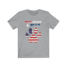 Load image into Gallery viewer, Red Woof and Blue - Unisex T-Shirt