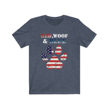 Load image into Gallery viewer, Red Woof and Blue - Unisex T-Shirt