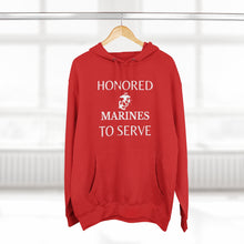 Load image into Gallery viewer, Honored to Serve - Marines - Unisex Premium Pullover Hoodie