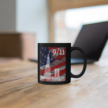 Load image into Gallery viewer, 9/11 Never Forget - Black mug 11oz
