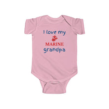 Load image into Gallery viewer, I Love My Marine Grandpa - Infant Fine Bodysuit