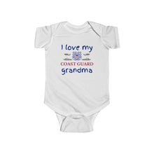 Load image into Gallery viewer, I Love My Coast Guard Grandma - Infant Bodysuit Onesie