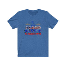 Load image into Gallery viewer, Proud Navy Grandpa - Unisex Jersey Short Sleeve Tee