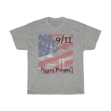 Load image into Gallery viewer, 9/11 Never Forget - Unisex Heavy Cotton Tee