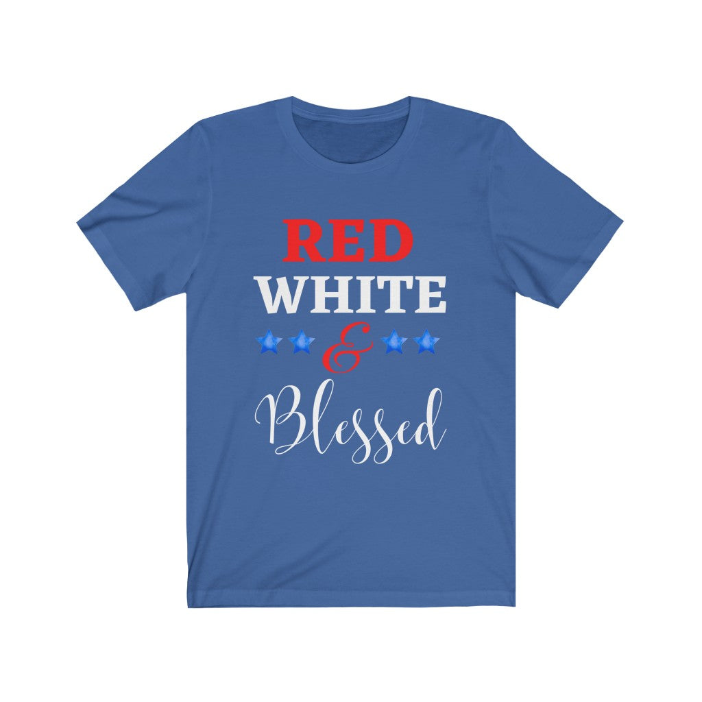 Red white and blessed sales t shirt