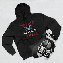 Load image into Gallery viewer, Honored to Serve - Air Force - Unisex Premium Pullover Hoodie
