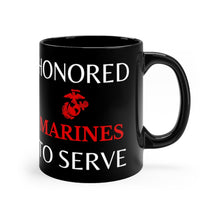 Load image into Gallery viewer, Honored to Serve - Marines - Black mug 11oz
