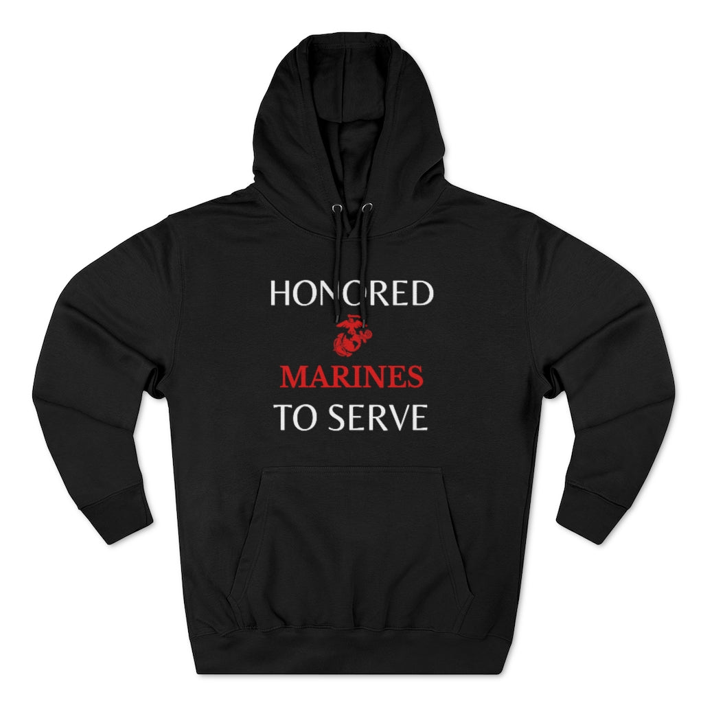 Honored to Serve - Marines - Unisex Premium Pullover Hoodie