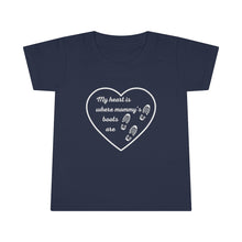 Load image into Gallery viewer, My heart is where mommy’s boots are - Toddler T-shirt
