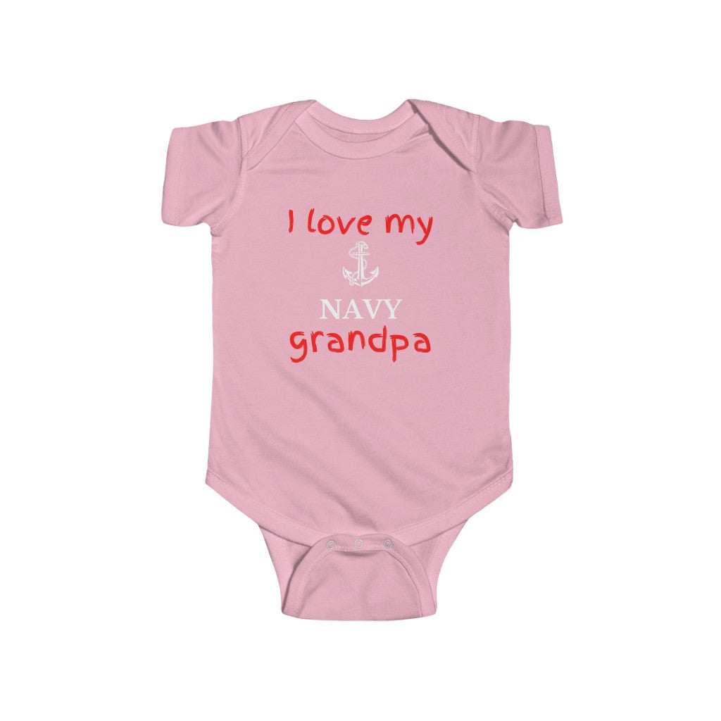 I Love My Navy Grandpa - Infant Fine Bodysuit